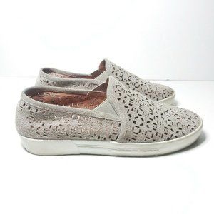 Joie Huxley Grey Laser Cut Slip On Shoes Si